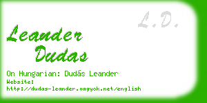 leander dudas business card