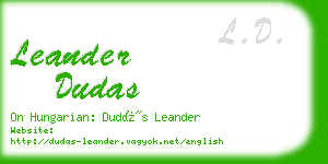 leander dudas business card